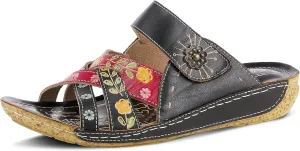 L'Artiste by Spring Step Women's Style Leigh Leather Slide Sandal