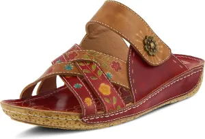L'Artiste by Spring Step Women's Style Leigh Leather Slide Sandal
