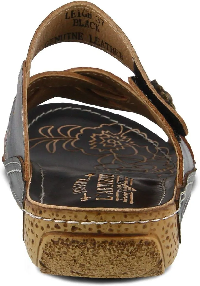 L'Artiste by Spring Step Women's Style Leigh Leather Slide Sandal