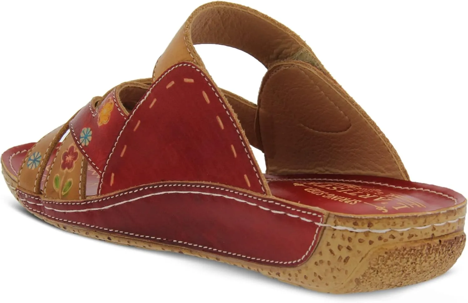 L'Artiste by Spring Step Women's Style Leigh Leather Slide Sandal