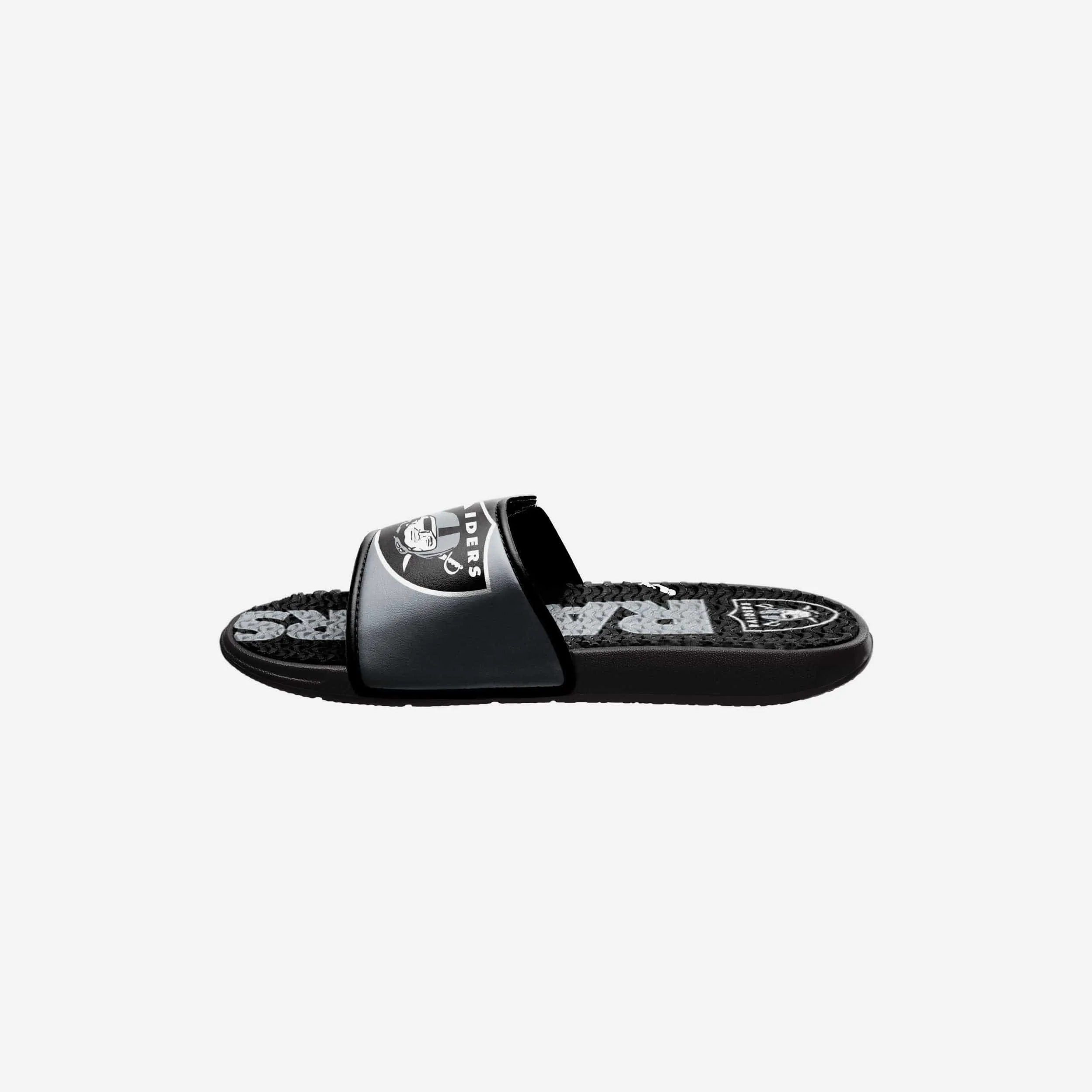 Las Vegas Raiders Youth Colorblock Big Logo Gel Slide