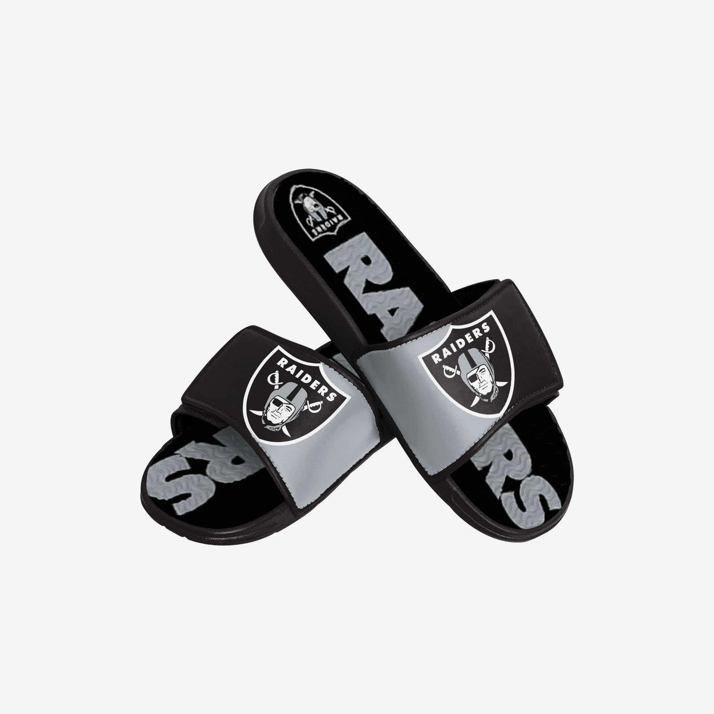 Las Vegas Raiders Youth Colorblock Big Logo Gel Slide