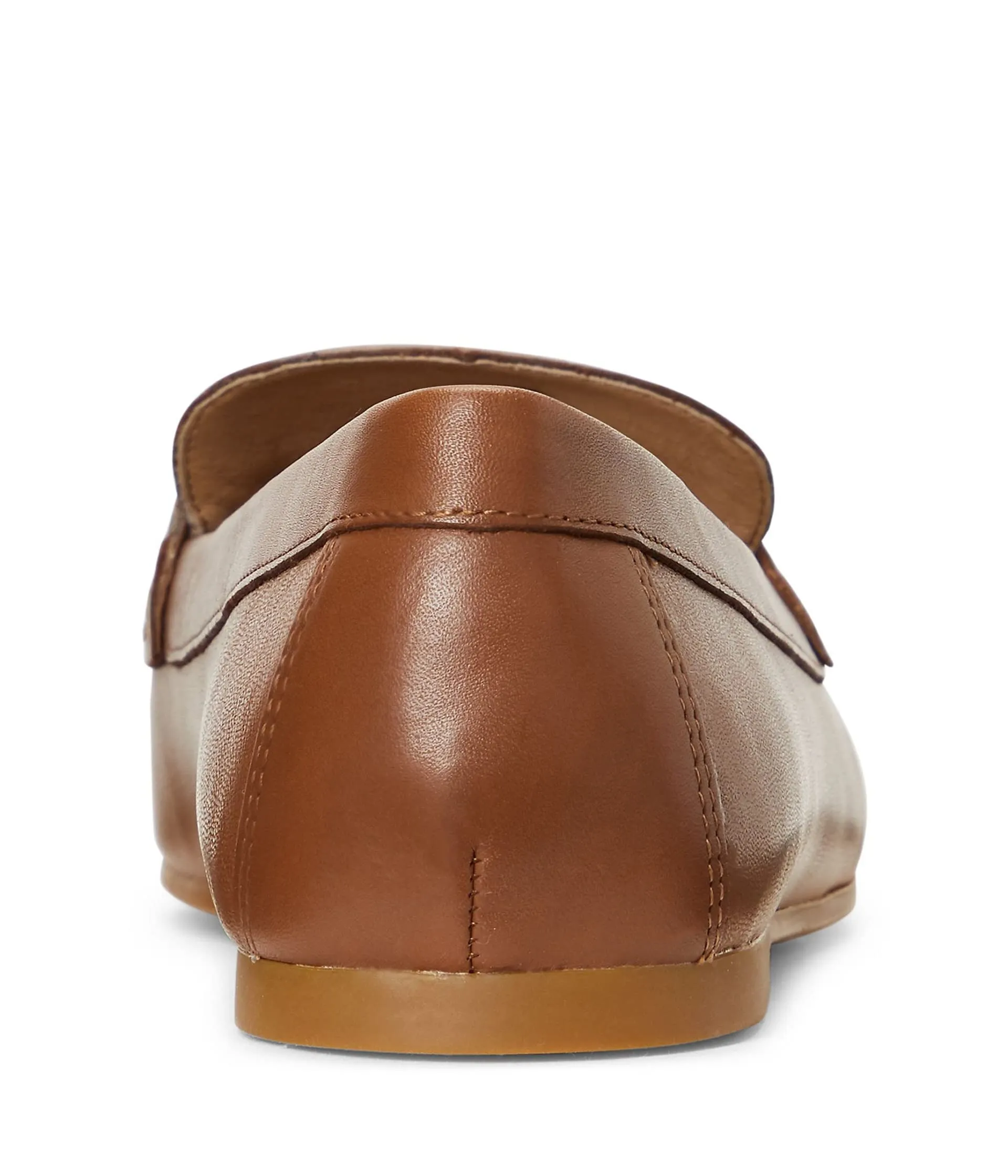 Lauren Ralph Lauren Womens Averi Nappa Leather Loafer Deep Saddle Tan 9.5 B - Medium