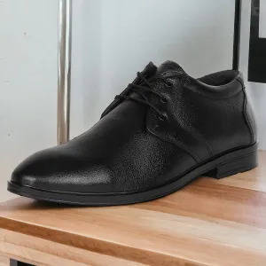 Leather Lace up Formal Shoes for Men - Defective