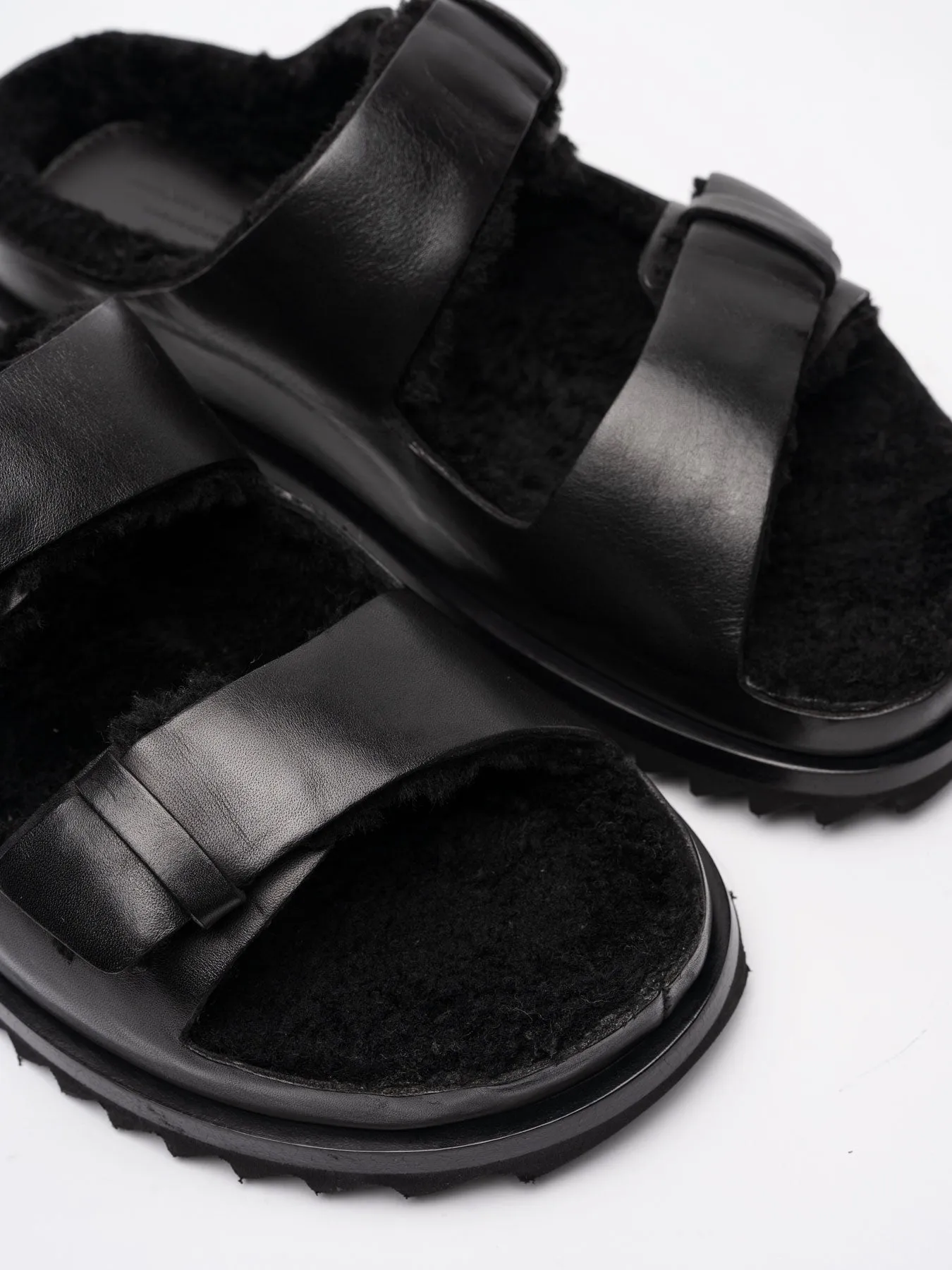 Leather Slide Sandals
