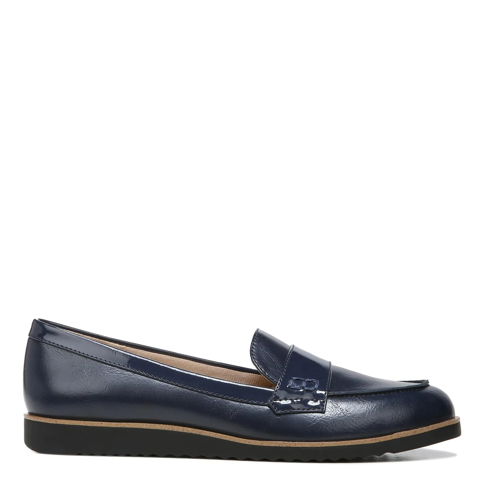 LifeStride Womens Zee Loafer, Navy Shiny, 9 US