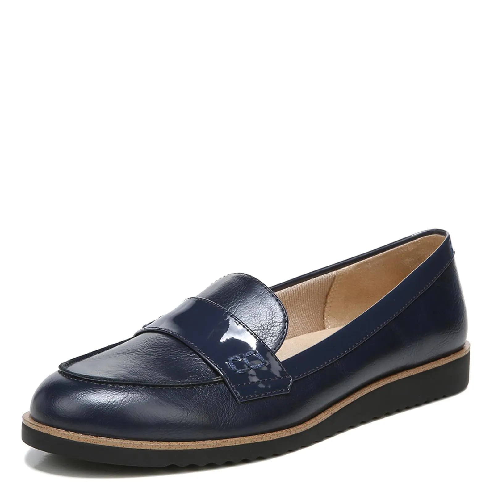 LifeStride Womens Zee Loafer, Navy Shiny, 9 US