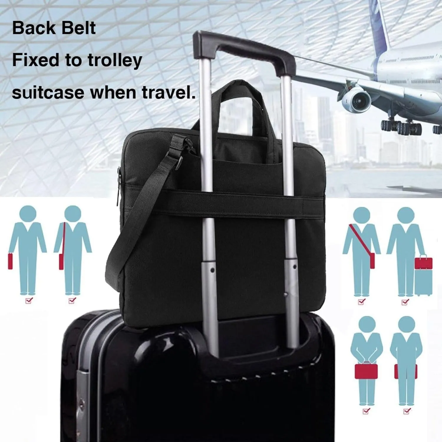 Lightning Storm Pattern Laptop Bag - with Soft Interior, Multiple Pockets - Ideal for Men, Travel and Business