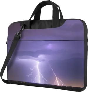 Lightning Storm Pattern Laptop Bag - with Soft Interior, Multiple Pockets - Ideal for Men, Travel and Business
