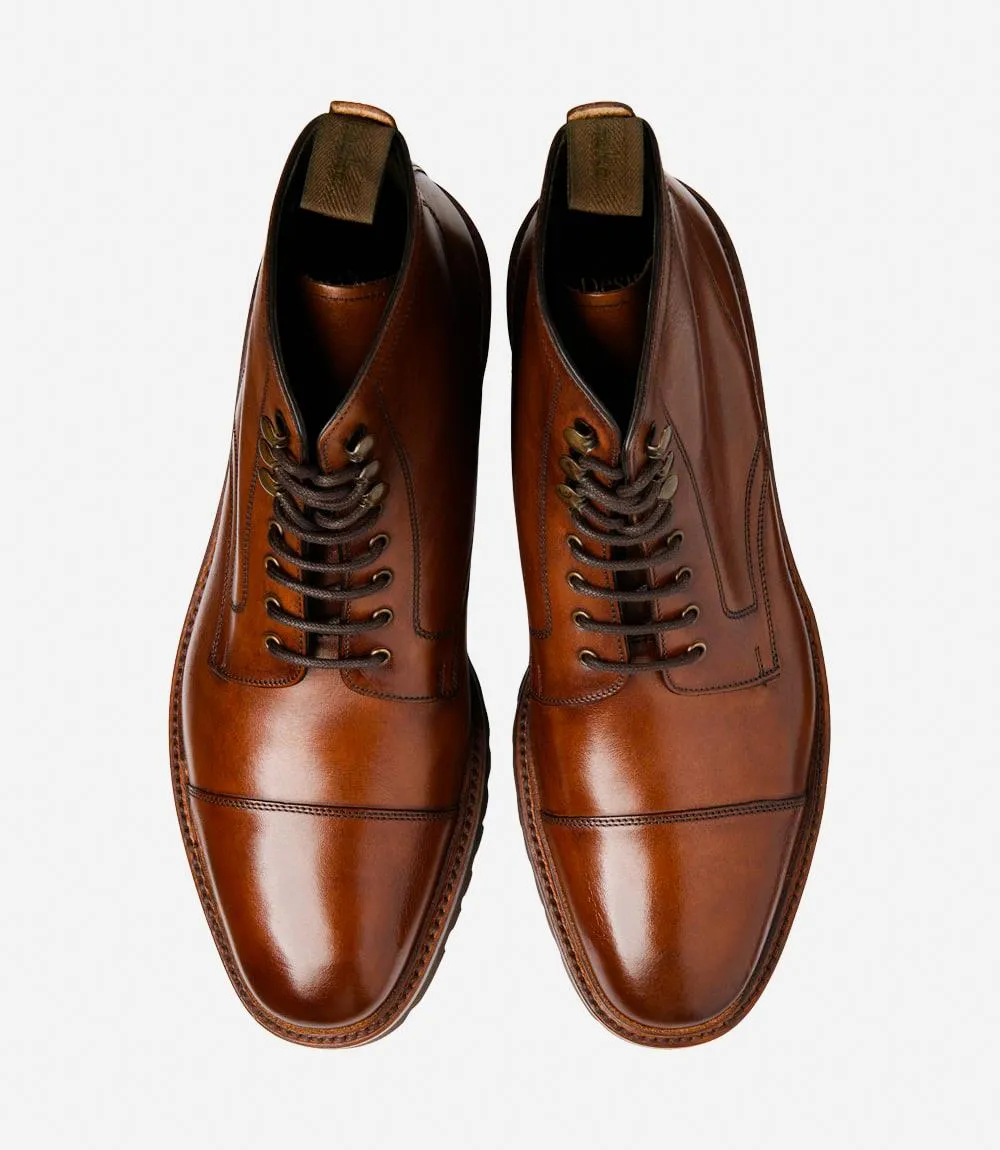 LOAKE AQUARIUS CEDAR DERBY BOOT RUBBER SOLE G-WIDE