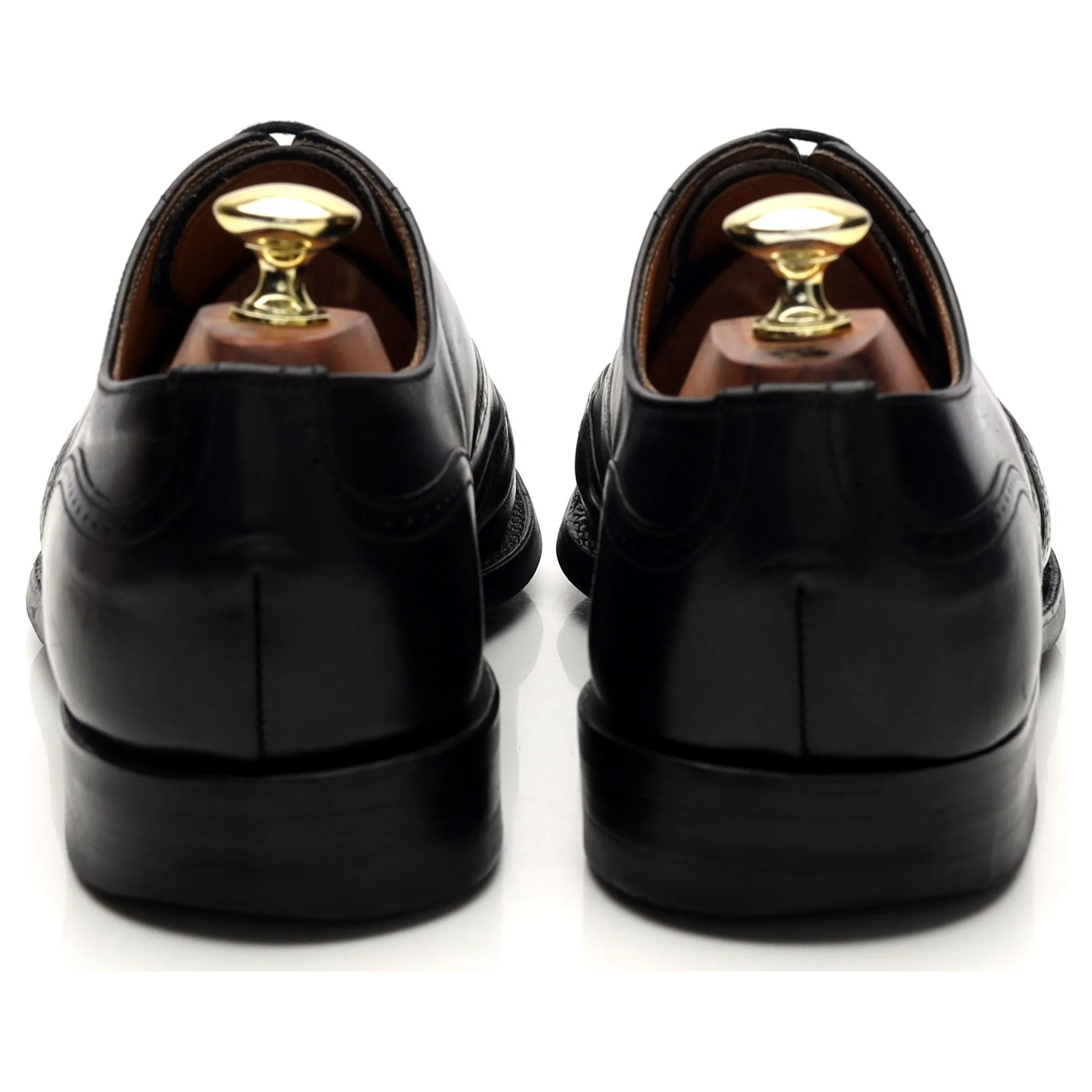 'Loddington R' Black Leather Oxford Brogues UK 7 F