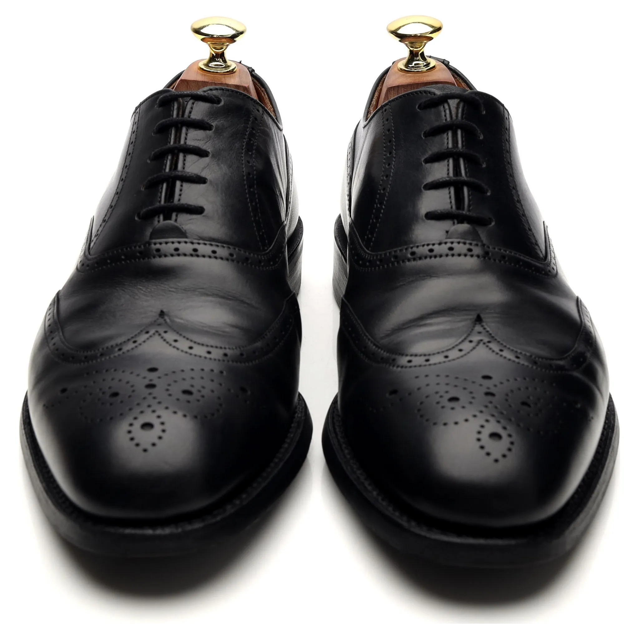 'Loddington R' Black Leather Oxford Brogues UK 7 F