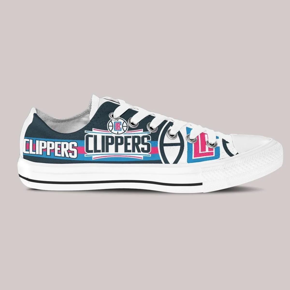 los angeles clippers ladies low cut sneakers