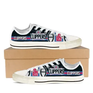 los angeles clippers ladies low cut sneakers