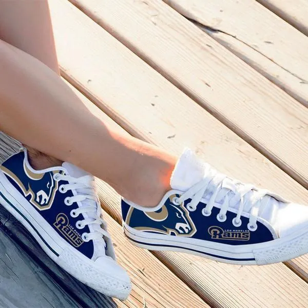 los angeles rams ladies low cut sneakers