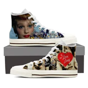 lucille ball ladies high top sneakers