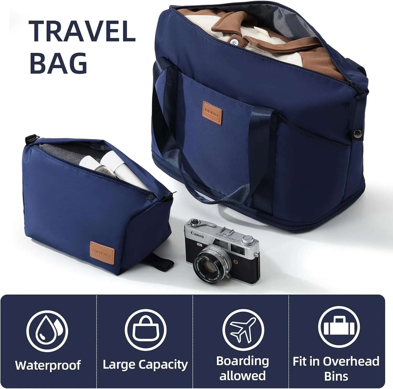 Luggage 20 Inch Set 3 Piece Luggage Set carry on luggage with wheels for Travel (Dark blue, 3 piece set-20-Inch)