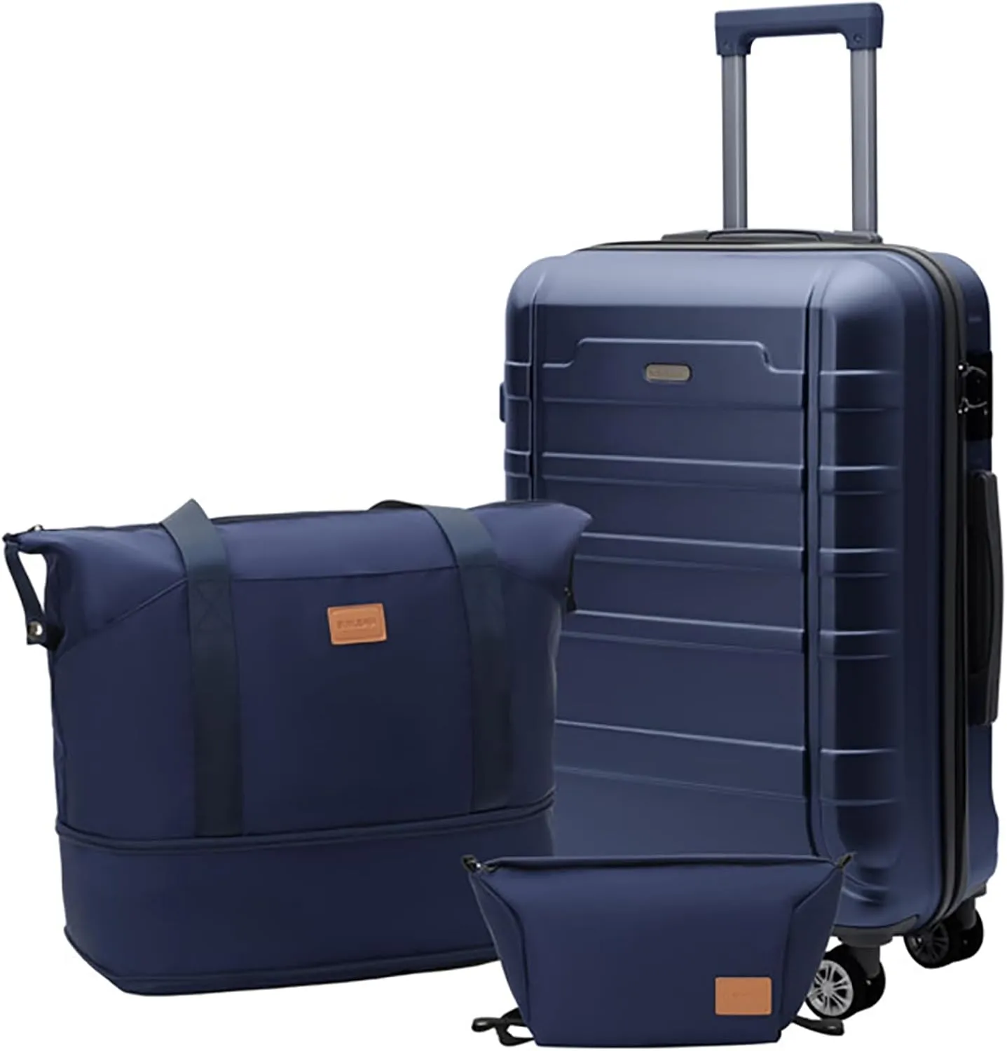 Luggage 20 Inch Set 3 Piece Luggage Set carry on luggage with wheels for Travel (Dark blue, 3 piece set-20-Inch)