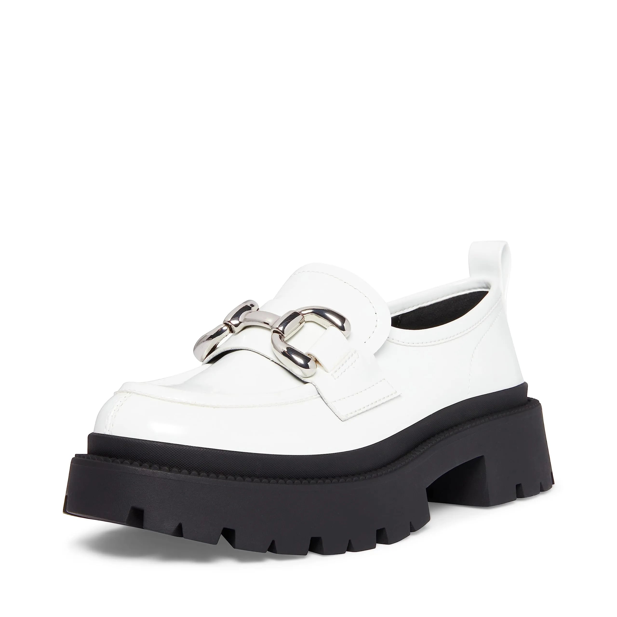 Madden Girl Women's Ashlee Loafer, White Box, 6.5