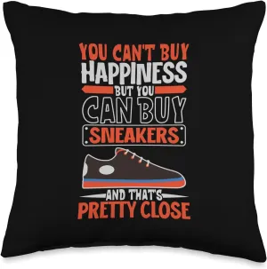 Make Happy-Shoe Collector Throw Pillow, 16x16, Multicolor