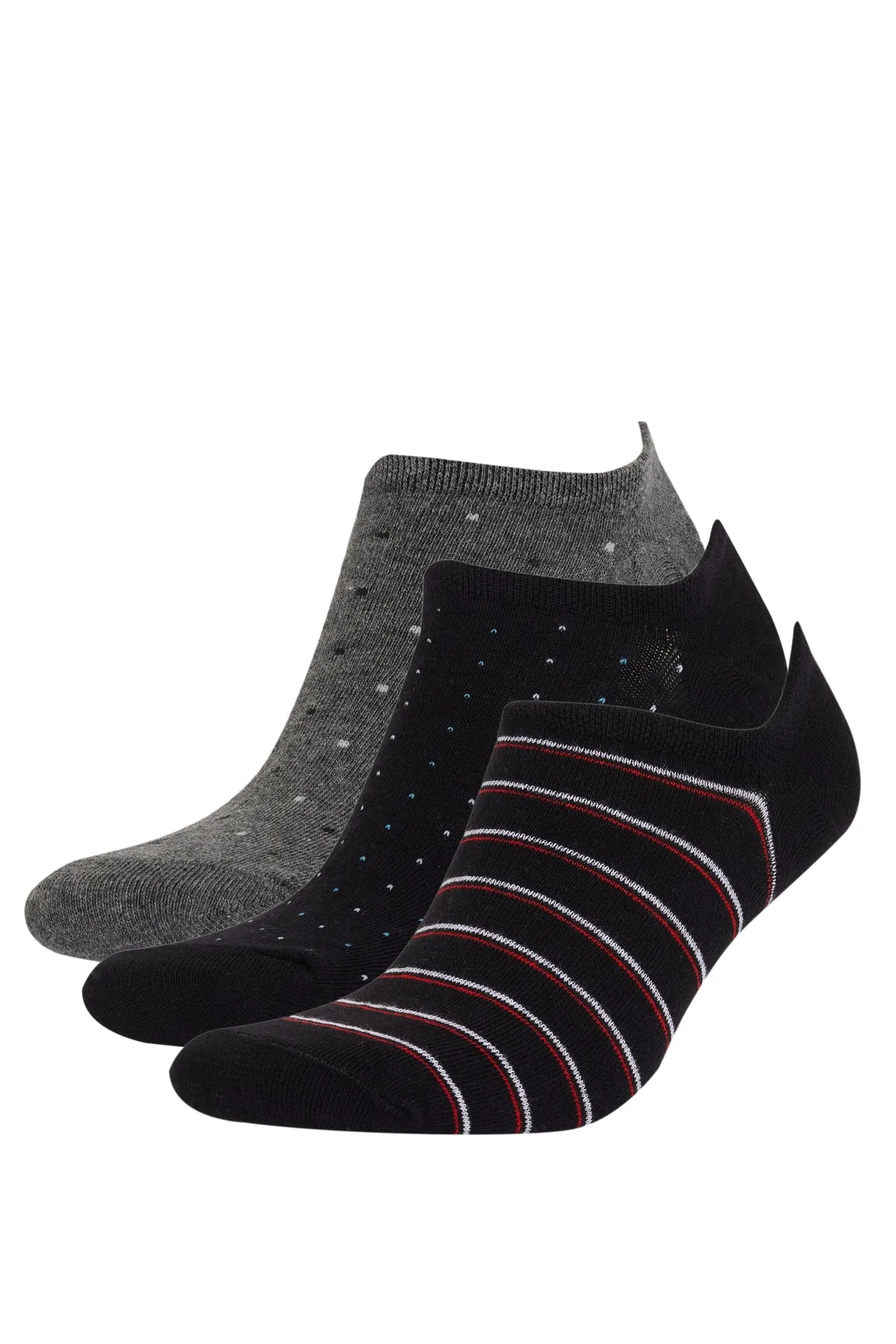 Man 3 Pcs Cotton Sneaker Socks