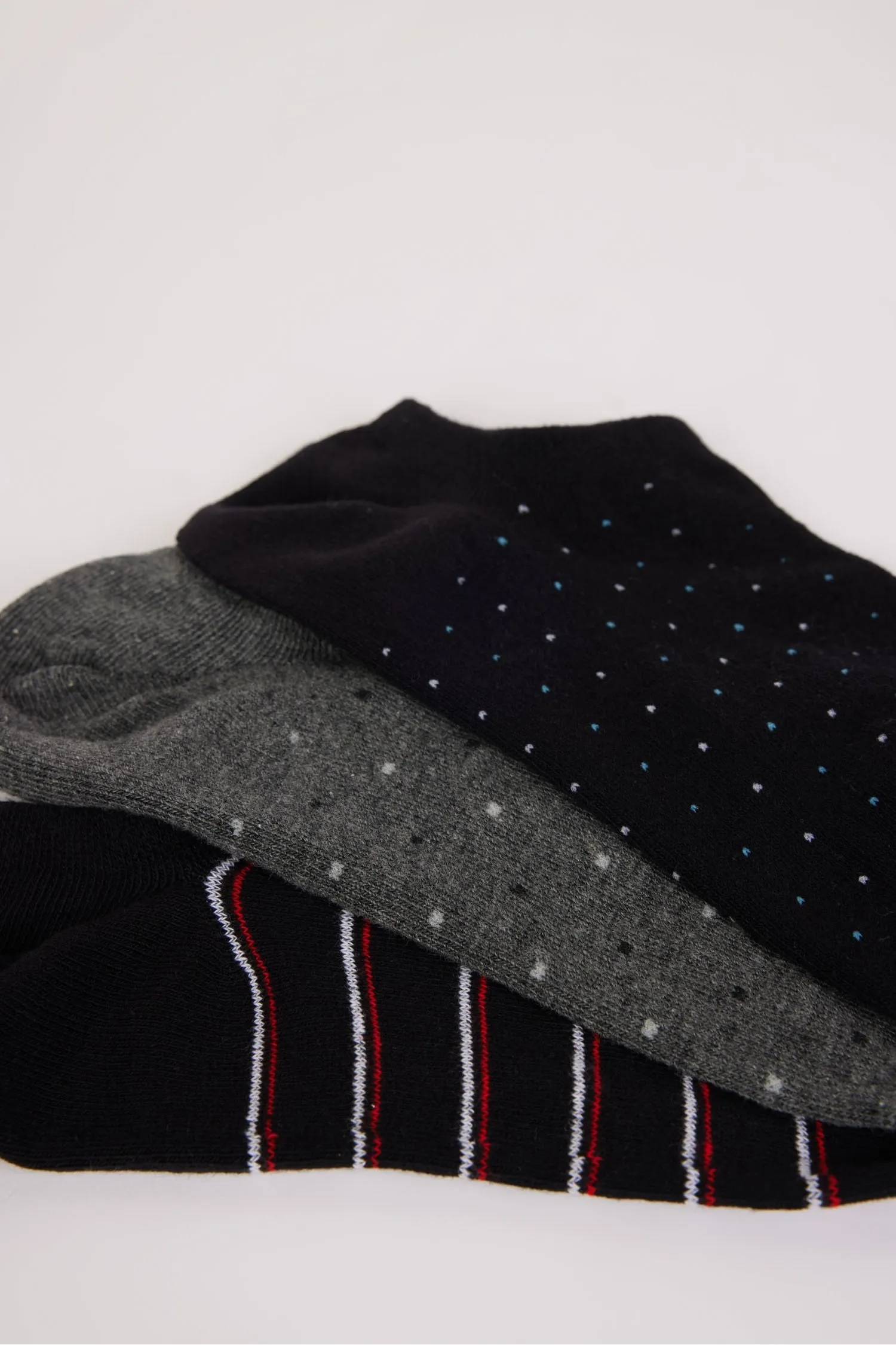Man 3 Pcs Cotton Sneaker Socks