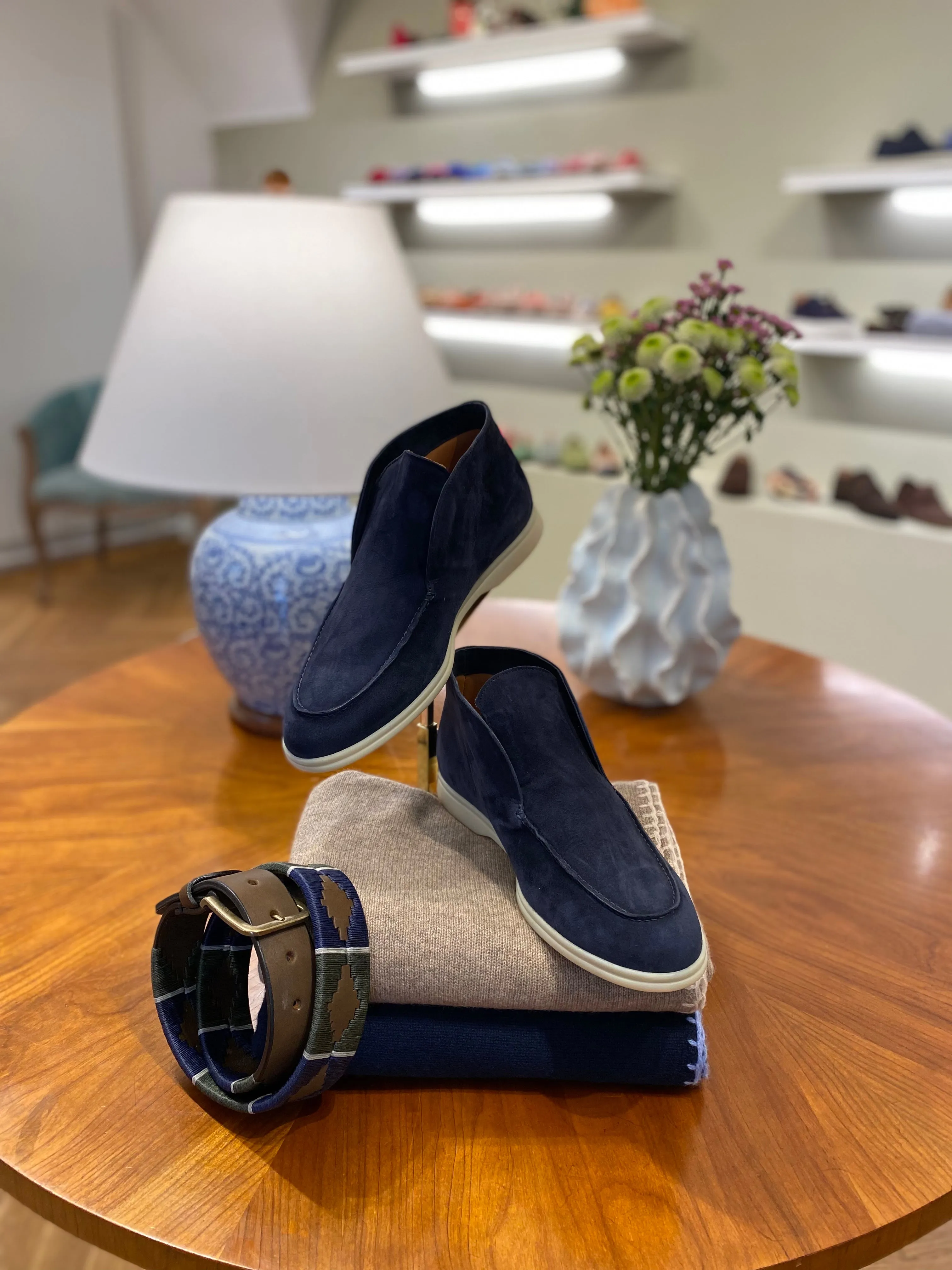 MEN Ankle Loafer open walk Navy