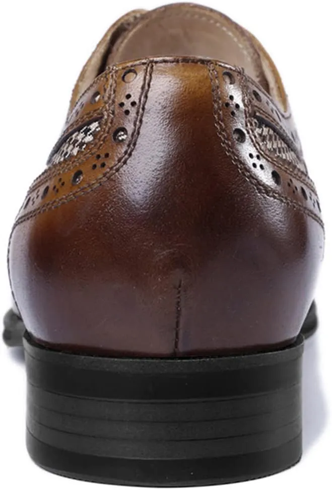 Men's Dress Shoes Lace-up Brogues Derbys Oxford Formal Shoes for Men Wedding Business Office