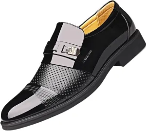 Men's Dressy Suit Tuxedo Metal Shoelaces Weeding Prom Mesh Derby Shoes Casual Work Office Comfortable Business Shoes