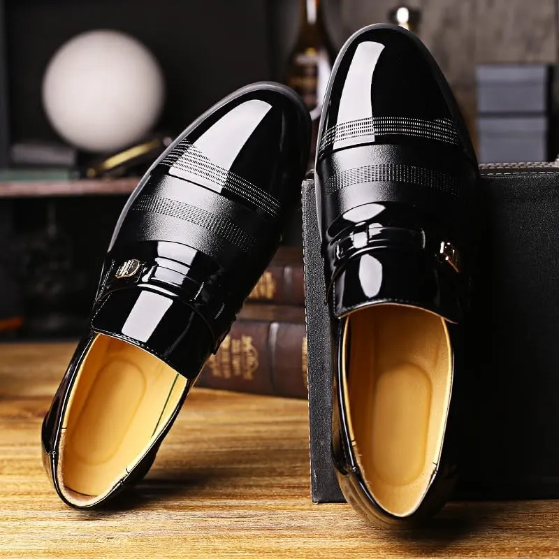 Men's Dressy Suit Tuxedo Metal Shoelaces Weeding Prom Mesh Derby Shoes Casual Work Office Comfortable Business Shoes