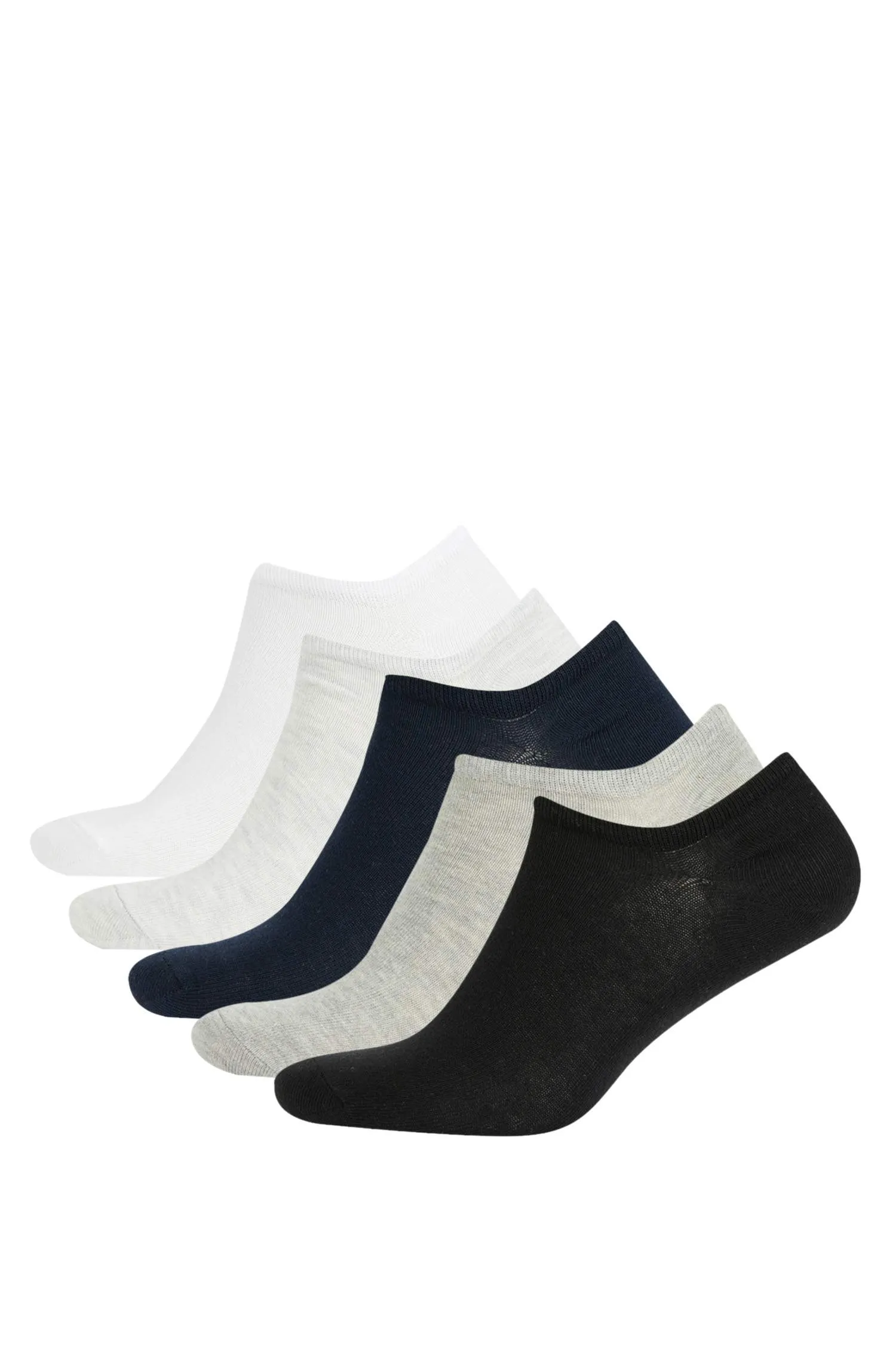 Men's Invisible 5 Pcs Cotton Sneaker Socks