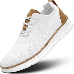 Men's Mesh Sneakers Oxfords Lace-Up Lightweight Casual Walking Shoes Driving Shoes