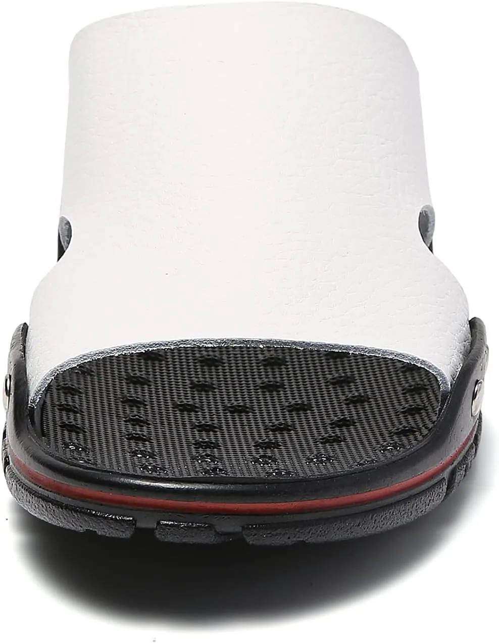 Men's Summer Leather Slide Sandals Open Toe Beach Slippers Shoes