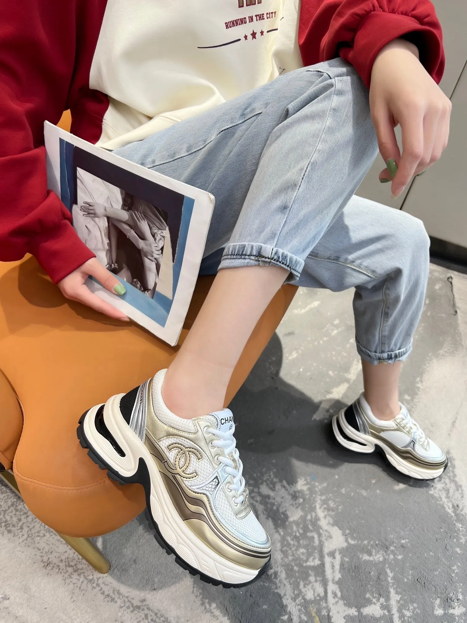 mesh trainer black CHANEL Extensive catalogue Data-driven white gold calfskin