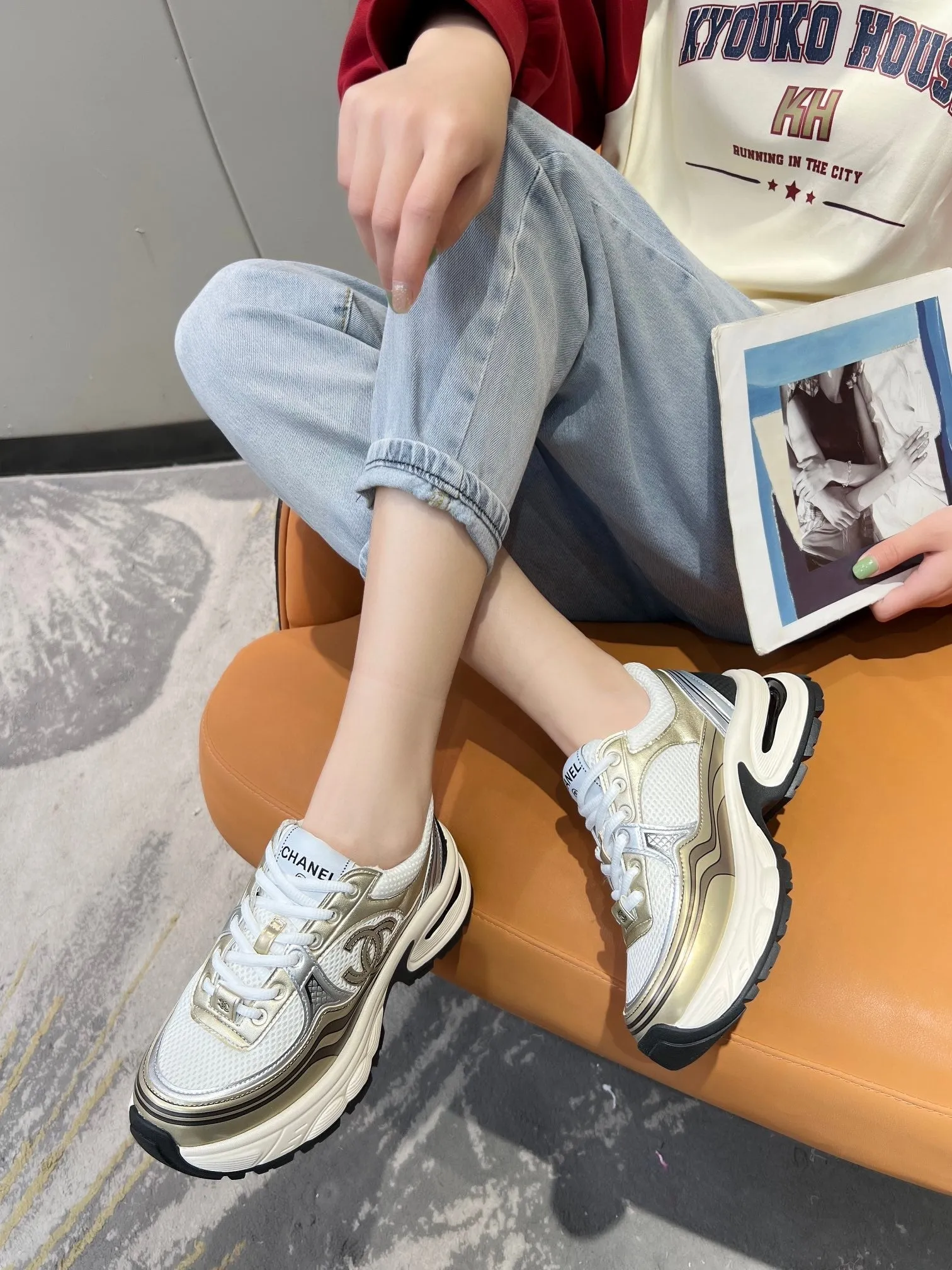 mesh trainer black CHANEL Extensive catalogue Data-driven white gold calfskin