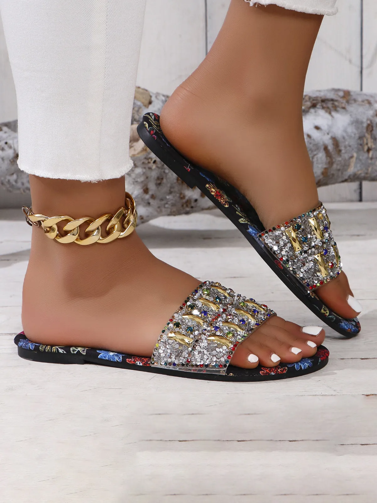 Metal Rhinestone Slide