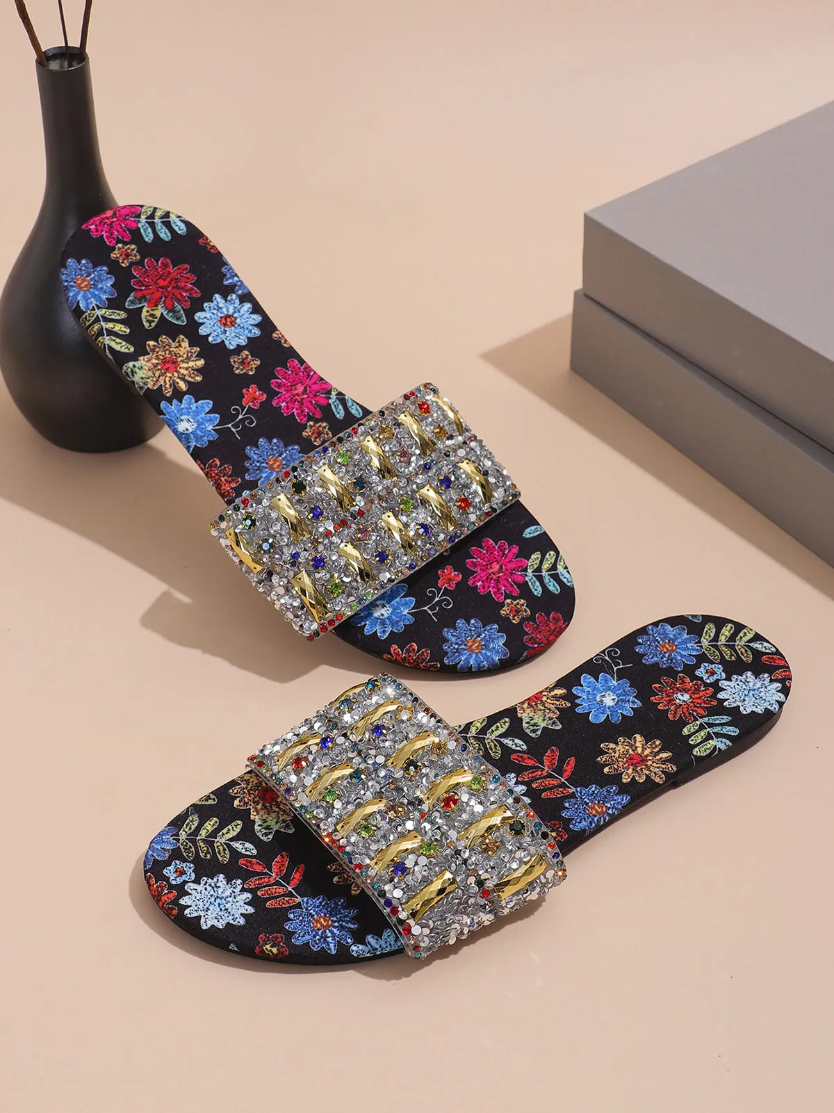 Metal Rhinestone Slide