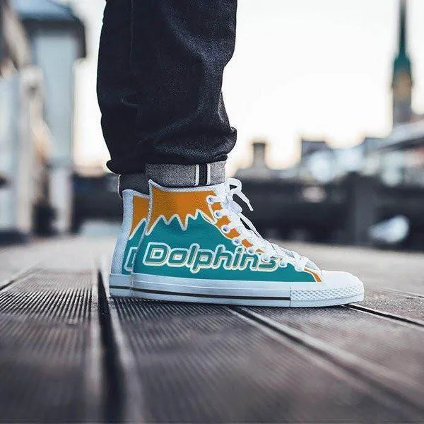 miami dolphins mens high top sneakers high top 2