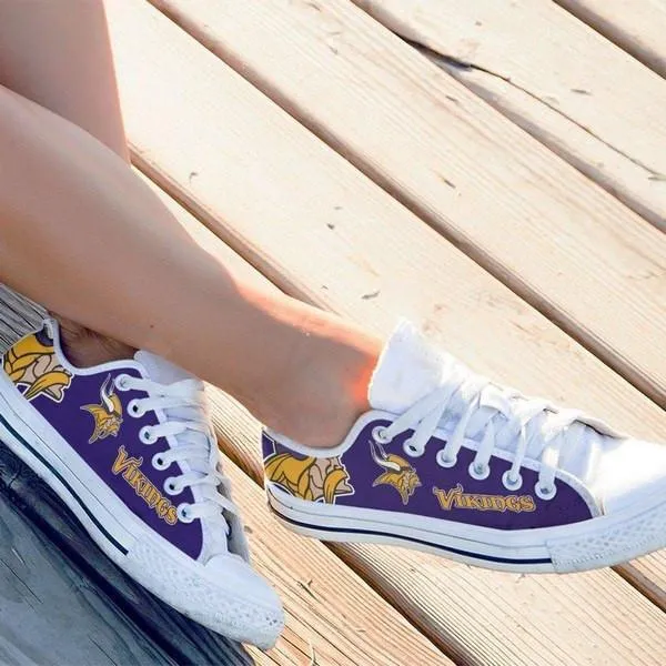 minnesota vikings ladies low cut sneakers