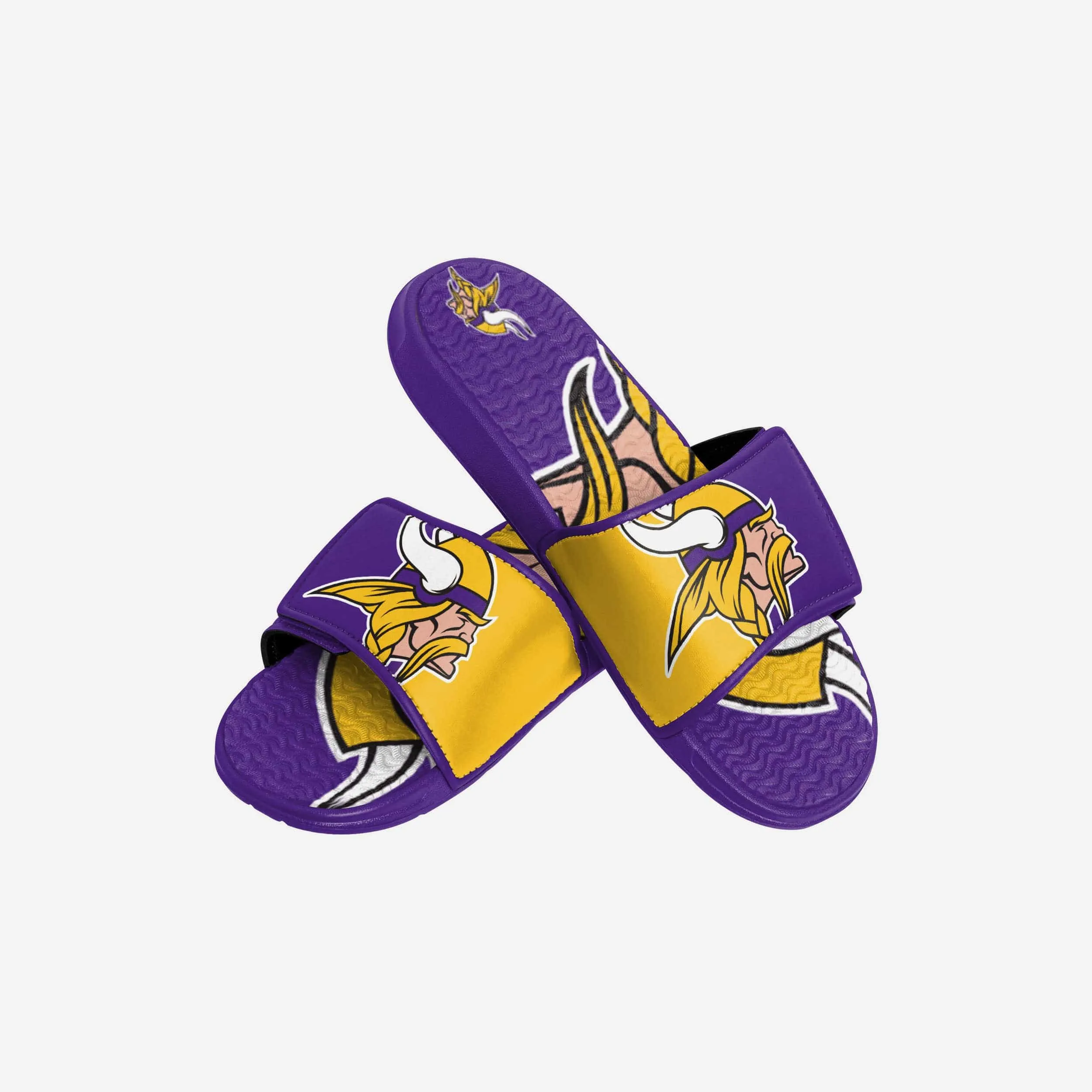 Minnesota Vikings Youth Colorblock Big Logo Gel Slide