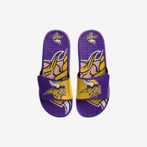 Minnesota Vikings Youth Colorblock Big Logo Gel Slide