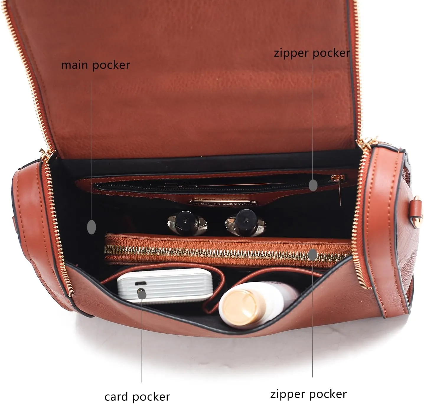 MKF Collection Crossbody Bag for Women, Vegan Leather Designer Shoulder Bag Purse Handbag By Mia K