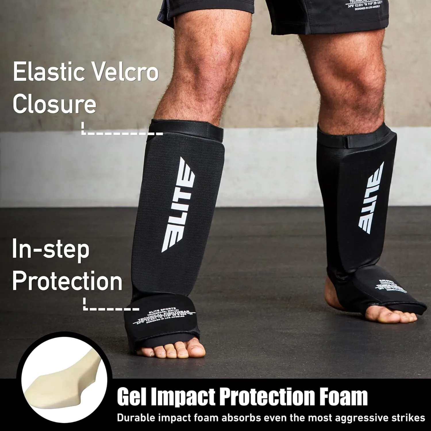 MMA Shin Pads for Muay Thai and Kickboxing, Protective Shin Guards with Instep Guard for Sparring and Training, for Adults, Kids, and Youth
