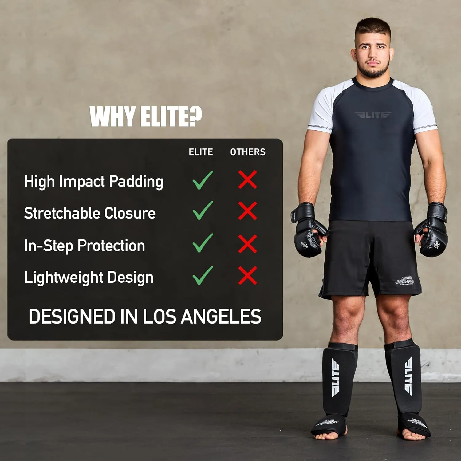 MMA Shin Pads for Muay Thai and Kickboxing, Protective Shin Guards with Instep Guard for Sparring and Training, for Adults, Kids, and Youth