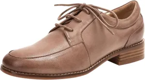 Mona flying Womens Handmade Dress Oxfords Derby Comfortable Lace up Leather Flat Office Work Shoes for Ladies