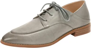 Mona flying Women's Pointed Toe Oxfords Derby Retro Lace up Leather Flat Office Work Shoes for Ladies