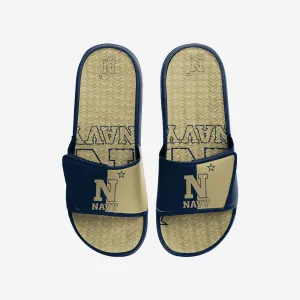 Navy Midshipmen Colorblock Big Logo Gel Slide