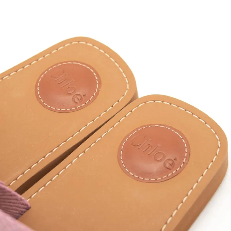 NEW Chloe Woody Logo Slide Sandal (Women) EU 38 Pink