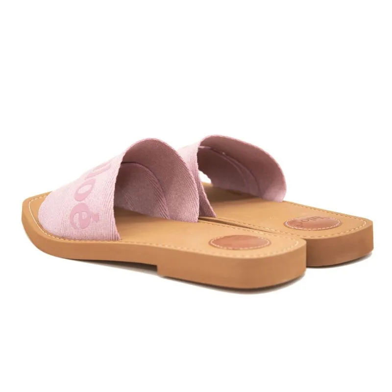 NEW Chloe Woody Logo Slide Sandal (Women) EU 38 Pink
