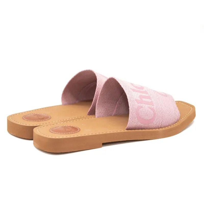 NEW Chloe Woody Logo Slide Sandal (Women) EU 38 Pink